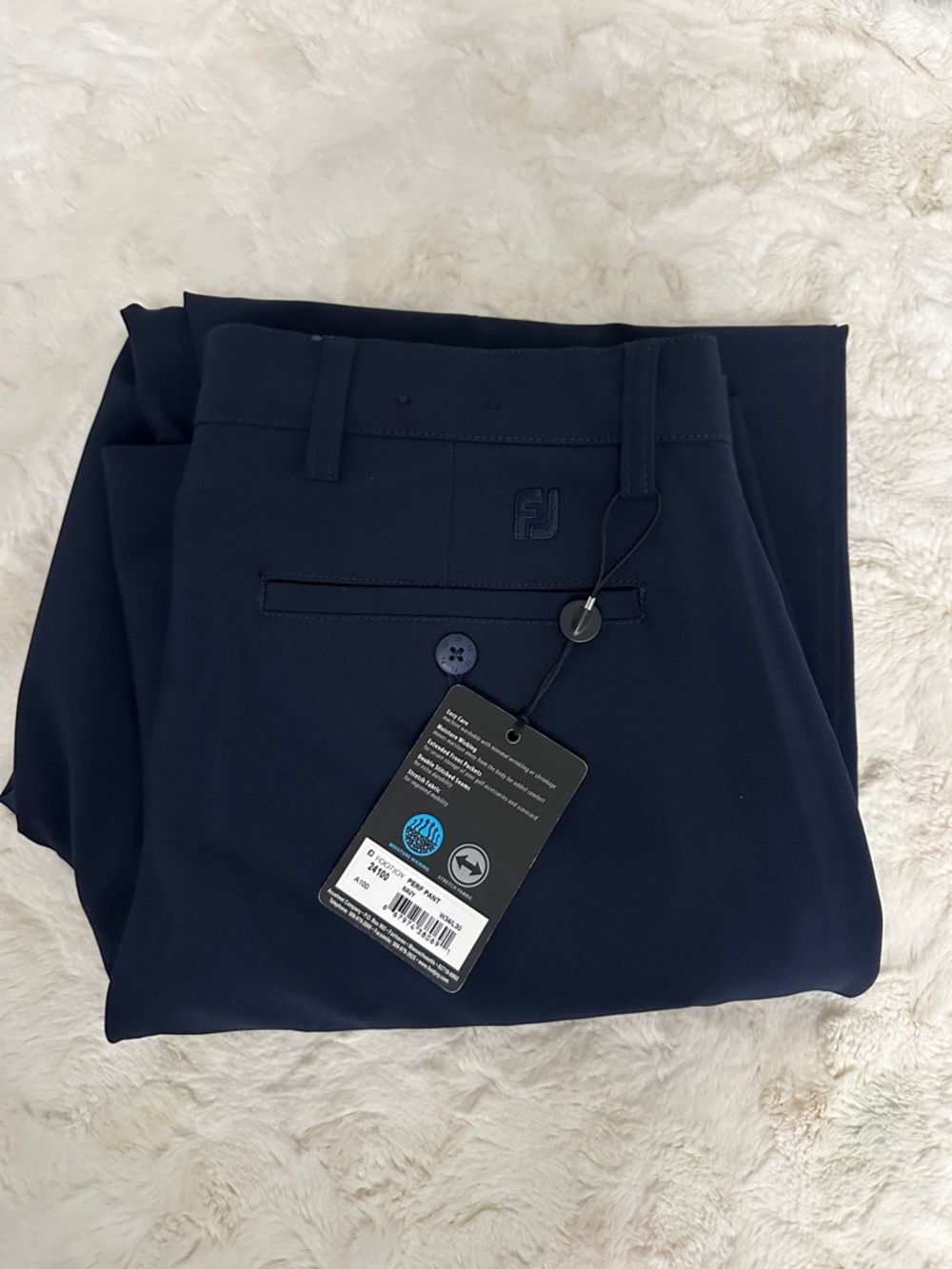 NWT FootJoy Performance Tech navy blue pants Sz 34 x 30